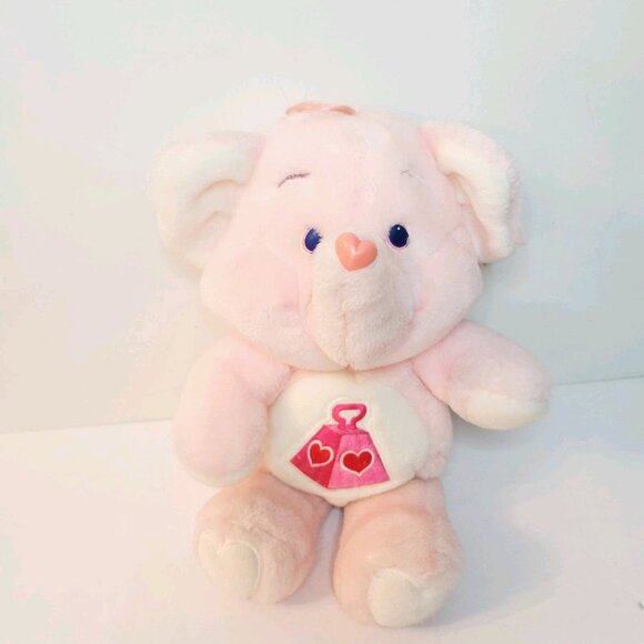 Vtg 1984 Care Bear Cousins Lotsa Heart Elephant 1984 Stuffed Plush - Picture 1 of 7